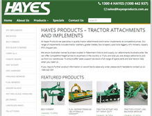 Tablet Screenshot of hayesproducts.com.au